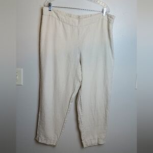 Eileen Fisher Linen Cropped Pants XL